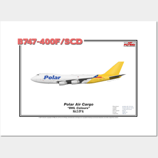 Boeing B747-400F/SCD - Polar Air Cargo "DHL Colours" (Art Print) Posters and Art